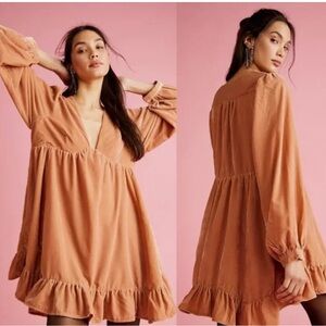 Free People Estella Velvet Babydoll Dress